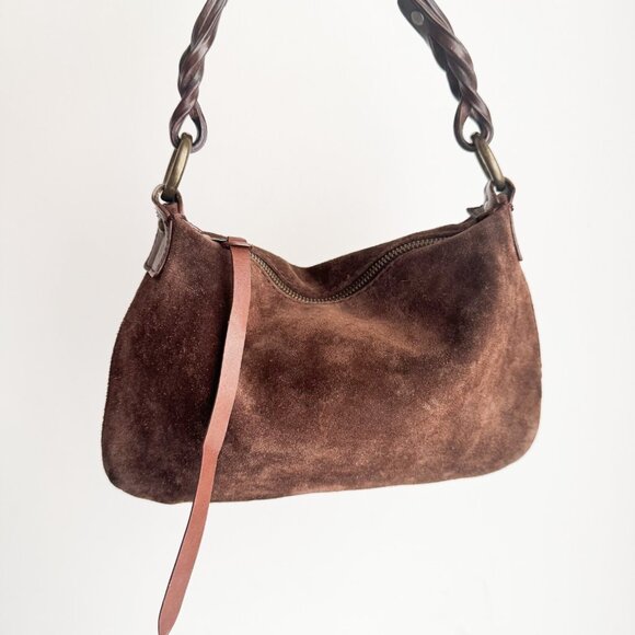 GAP Handbags - Vintage Y2K GAP Brown Suede Small Shoulder Bag